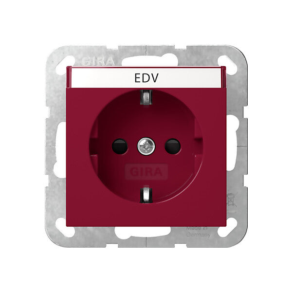 Gira SCHUKO-Steckd. BSF + SH System 55 Rot 4462108